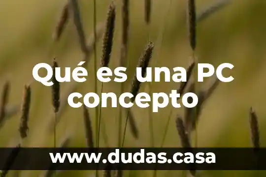 Qué es una PC concepto