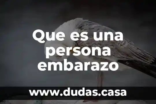 Que es una persona embarazo
