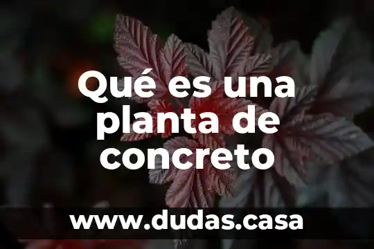 Qué es una planta de concreto