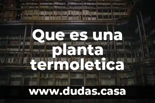 Que es una planta termoletica