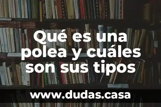 Qué es una polea y cuáles son sus tipos