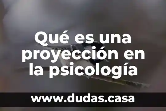 Qué es una proyección en la psicología
