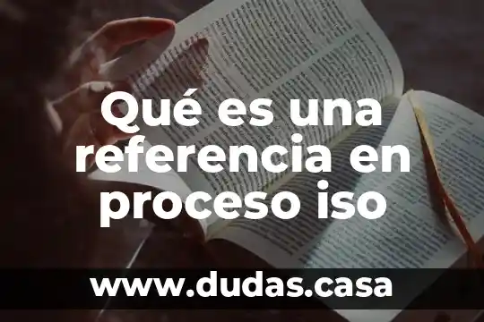 Qué es una referencia en proceso iso