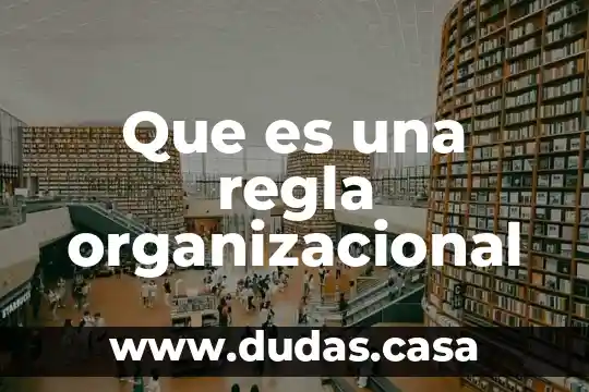 Que es una regla organizacional