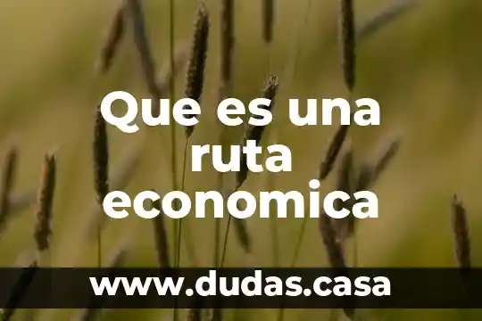 Que es una ruta economica