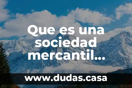 Que es una sociedad mercantil segun la lgsm