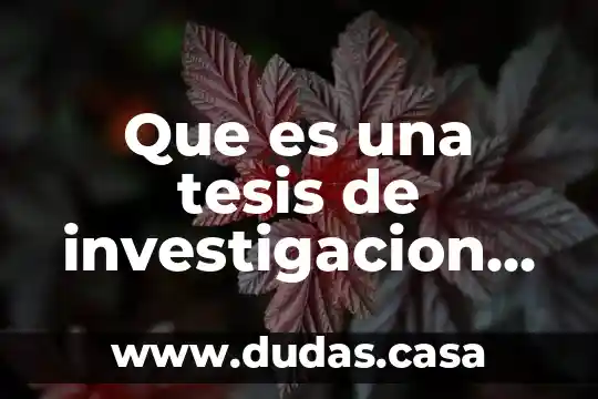 Que es una tesis de investigacion ppt