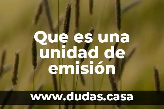Que es una unidad de emisión