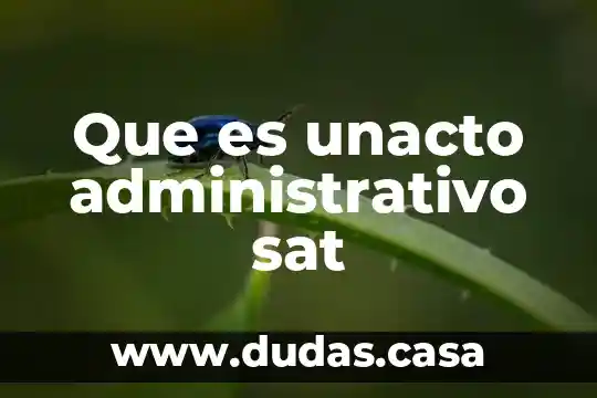 Que es unacto administrativo sat