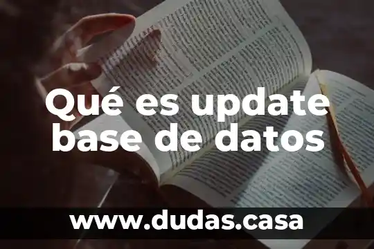 Qué es update base de datos