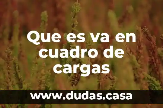 Que es va en cuadro de cargas