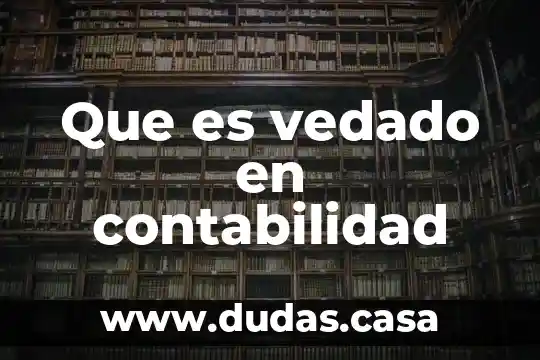 Que es vedado en contabilidad