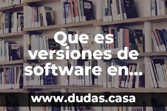 Que es versiones de software en informatica