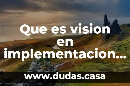 Que es vision en implementacion de proyectos