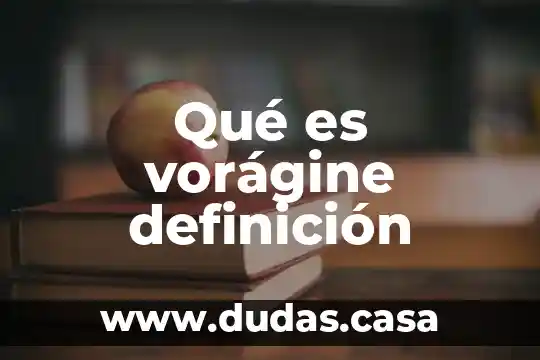 Qué es vorágine definición