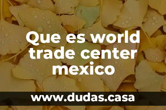 Que es world trade center mexico