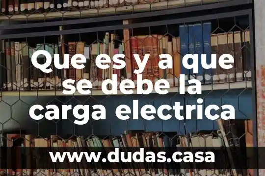 Que es y a que se debe la carga electrica