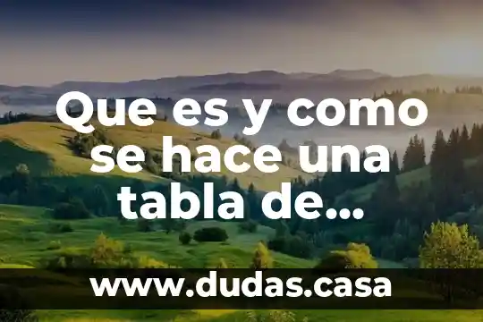 Que es y como se hace una tabla de frecuencias