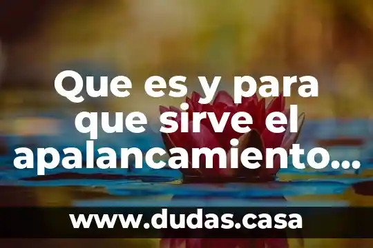 Que es y para que sirve el apalancamiento financiero