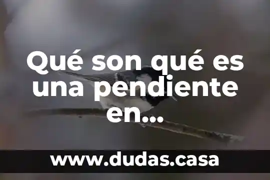 Qué son qué es una pendiente en matemáticas
