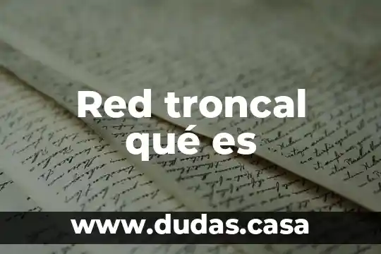 Red troncal qué es