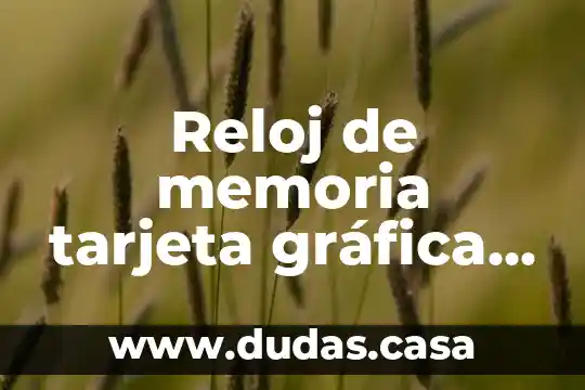 Reloj de memoria tarjeta gráfica que es