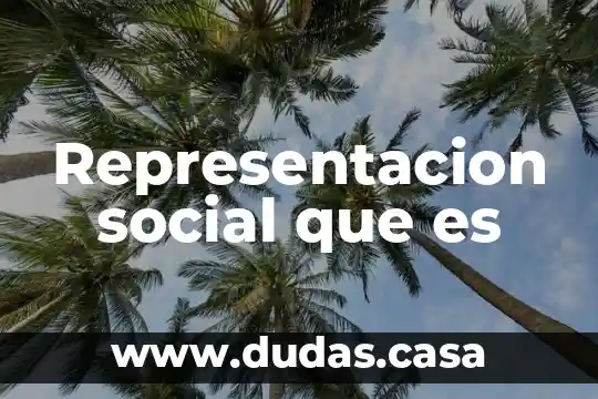 Representacion social que es