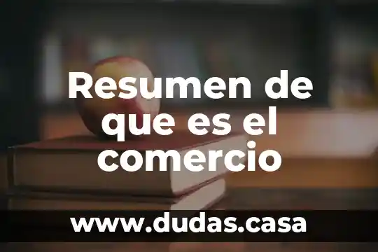 Resumen de que es el comercio
