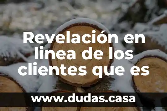 Revelación en linea de los clientes que es