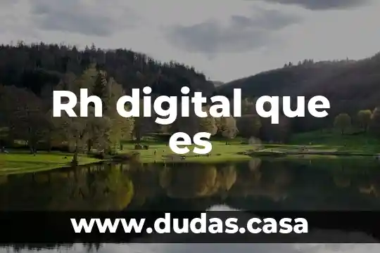 Rh digital que es