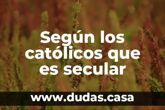 Según los católicos que es secular