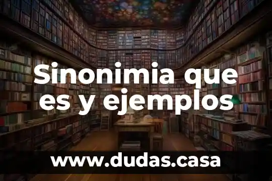 Sinonimia que es y ejemplos