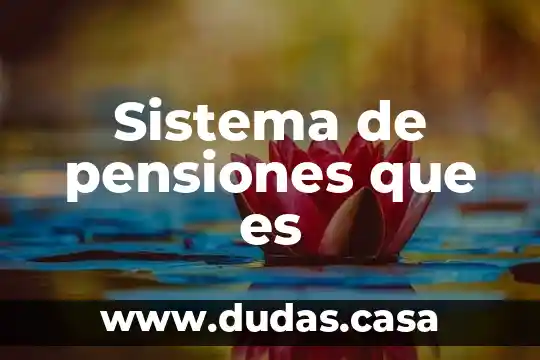 Sistema de pensiones que es