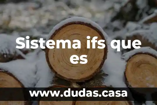 Sistema ifs que es