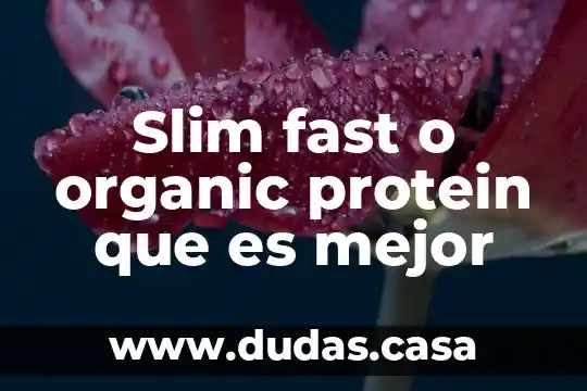 Slim fast o organic protein que es mejor