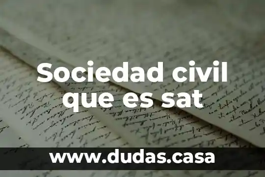 Sociedad civil que es sat