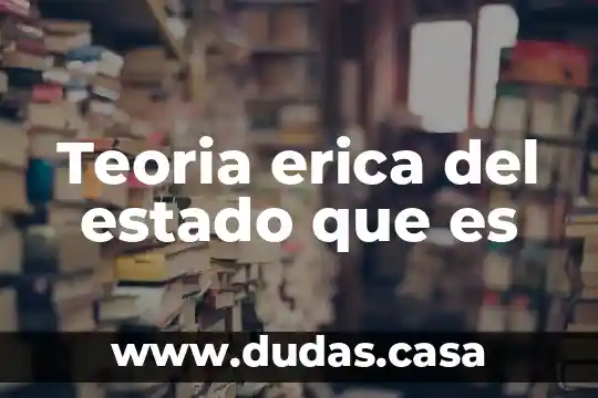Teoria erica del estado que es