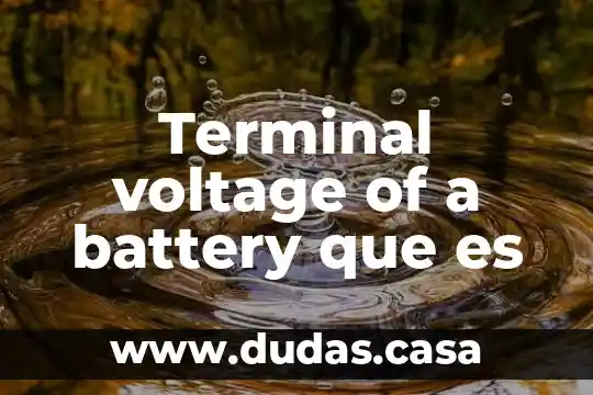 Terminal voltage of a battery que es