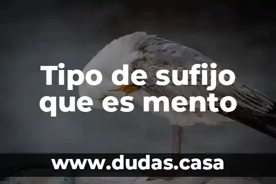 Que es tipo de protrombina 6 Tipo de sufijo que es mento