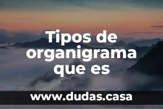 Tipos de organigrama que es