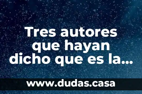 Tres autores que hayan dicho que es la visión