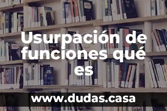 Usurpación de funciones qué es
