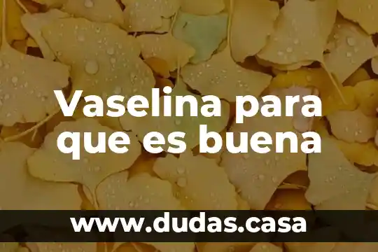 Vaselina para que es buena