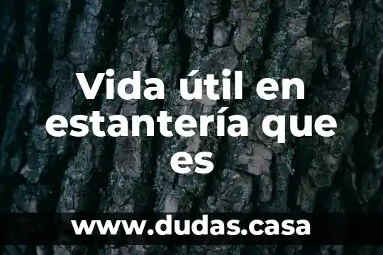 Vida útil en estantería que es