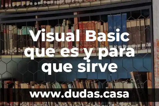 Visual Basic que es y para que sirve