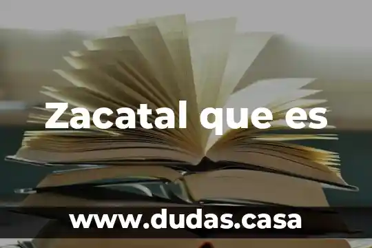 Zacatal que es